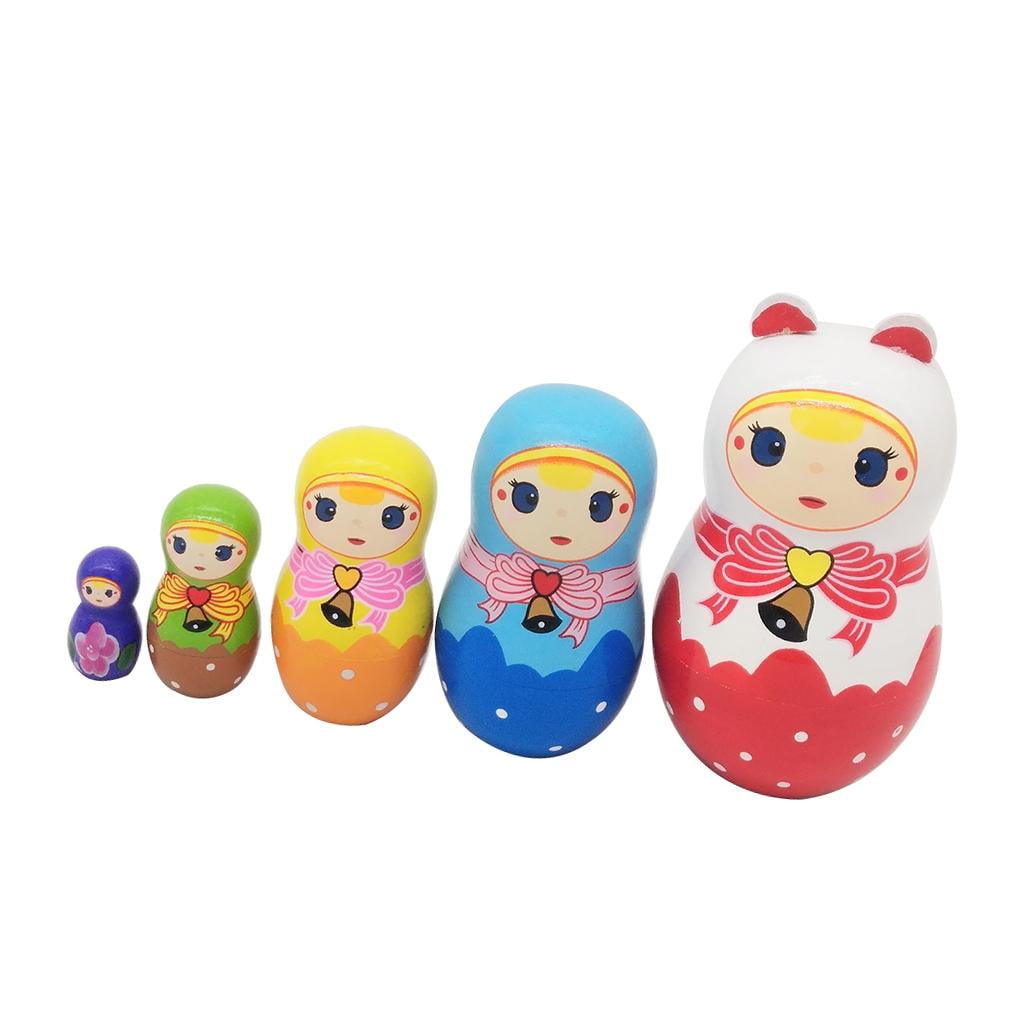 lionlar 5Pcs Belles Poupées Russes, Poupées Fille Matryoshka