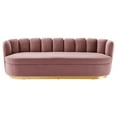 thumbnail image 3 of Tufted Sofa, Pink, Velvet, Modern Contemporary, Mid Century Living Hotel Lounge Cafe Lobby, 3 of 8