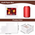 thumbnail image 2 of Paquete de 18 cajas de regalo cuadradas transparentes de PVC con ventana (12 x 12 x 6 cm), cajas de regalo de papel kraft blanco para baby showers, bodas y fiestas de cumpleaños., 2 of 9