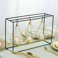 thumbnail image 2 of Efavormart Pack of 3 | 8" Gold Hanging Geometric Tealight Candle Holders with 10" Tall Black Iron Stand, 2 of 10