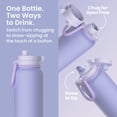 thumbnail image 6 of Bentgo Flip 2-in-1 Straw & Chug Leak-Proof Insulated Water Bottle, 24 fl oz (Lilac Cloud), 6 of 7