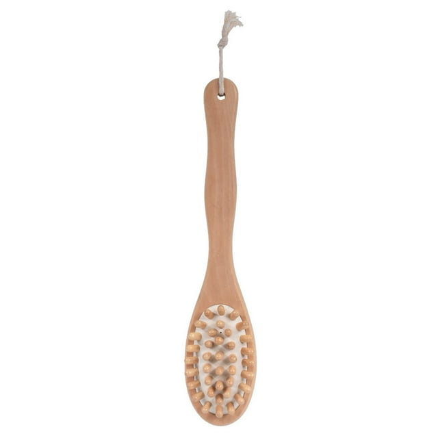 Dry Brushing Body Brush for Cellulite Body Brush for Back Natural Bristles Shower Brush with Long Handle Body Brush for Dry Brushing Natural Back Brush Long Handle for Shower