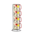 thumbnail image 2 of 10 Strawberry Street Bella Espresso Demitasse Stack, Bright Flowers, Red, Set of 4, 2 of 3