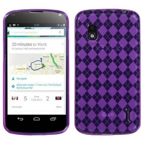 LG E960 Nexus 4 MyBat Candy Skin Cover, Purple