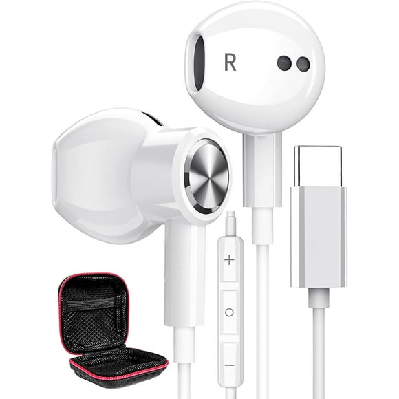 USB C Headphones, Galaxy S22+ Ultra Earbuds Wired USB Type C Earphones Magnetic s with Mic Volume Control
