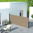 thumbnail image 2 of Outsunny 13' x 6' Retractable Side Awning, Garden Privacy Screen, Khaki, 2 of 10