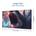 thumbnail image 2 of Sikiie Dramatic Shark Attack Mouse Pad, 16x29.5 Mousepad Desk Mat in Anti-Slip Rubber Mousepads Mat for Game Office Laptop Computer, 2 of 8