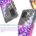 thumbnail image 6 of Samsung Galaxy A72 5G Case, [Not fit for Samsung Galaxy A32/ Galaxy A52], with [Tempered Glass Protector Included] Liquid Floating Glitter Quicksand Bling with Spot Diamond Cover -Black/Pink, 6 of 8