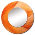 thumbnail image 2 of Designart "Vibrant Tangerine Coil" Abstract Spirals Rund Mirror For Wall Decor - Large Peach Round Printed Mirror -Modern Round Living Room Mirror - 23" x 23", 2 of 6