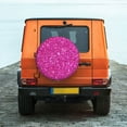 thumbnail image 2 of Fotbe Rose Red Glitter Spare Tire Cover Thickening Universal Fit for Jeep, Trailer, RV, SUV, Truck, Tough Tire Wheel Soft Cover-17 inch, 2 of 9