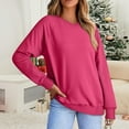 thumbnail image 2 of tarylea Sweatshirt for Women V Neck Long Sleeve Pullover Solid Color Loose Tops Casual Fall Basic Workout Dailywear Tops, 2 of 5