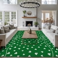 thumbnail image 4 of Clover, Area Rug 6x9 FT, Non Slip Living Room Throw Carpet, St. Patrick's Day Green Shamrock Washable Soft Large Floor Carpet Non-Shedding Rug for Bedroom Dining Room Play Room, 4 of 9