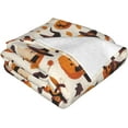 thumbnail image 2 of Halloween Throw Blankets Super Soft Blanket Halloween Bat Pumpkin Cozy Blanket for Bedroom and Living Room 80"X60", 2 of 6