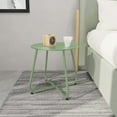 thumbnail image 2 of JTAOT Trendy UV-protected Powder Coated Steel Round End Table, Sage Green, 2 of 14