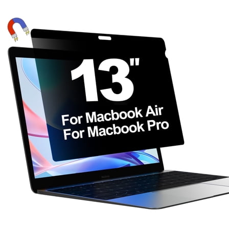 Gudteke 13 inch Magentic Privacy Screen Protector for MacBook Pro (2016-2022 M1/M2)/Air  (2018-2021 M1)  Blue Light Filter, Anti-Glare,1 pack