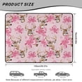 thumbnail image 7 of Binienty Pink Deer Bow Print Universal Fit Car Trunk Mat, Non-Slip Backing Scratch Resistant Rear Cargo Liner, Stylish Vehicle Interior Accessory for Sedan SUV 29" x 39, 7 of 7