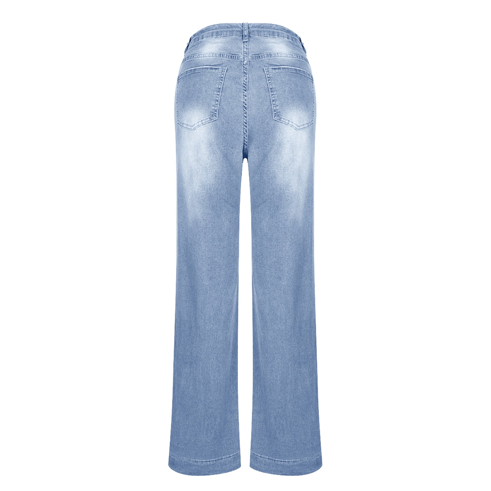 Women's Jeans High Rise Distressed Denim Pants Petite Work Stretchy Pull On Denim Trousers Curvy Jeans with Pockets - image 4