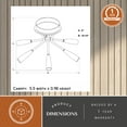 thumbnail image 5 of Ellis 16.25-in W Black and Brass Mid-Century Modern Semi Flush Mount Ceiling Light, 5 of 12