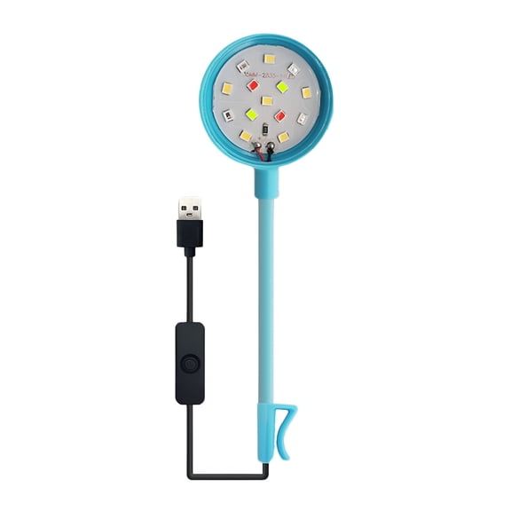 HIBIBUD Small Aquarium Light Clip on Fish Tank Light LED Aquarium Lights RGB Fish Tank Lights Waterproof Blue Pink Green for 1-5 Gal Betta Tank Small Fish Aquarium Tank Lighting