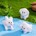 thumbnail image 2 of Nueva y linda estatua de cachorro de dibujos animados, artesanía de resina, figuras de perro en miniatura, adorno para coche, decoración de casa de muñecas, minifiguras de animales, 2 of 5