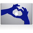 thumbnail image 1 of The Decal Guru Love Heart Hands MacBook Decal Vinyl Sticker - 15" MacBook Pro (2016 & Newer) - Dark Blue, 1 of 1