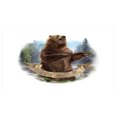 thumbnail image 4 of Bear Ceramic Toothbrush Holder, Angry Mammal Carnivore Attacking Wilderness Forest Realistic Illustration, Decorative Versatile Countertop for Bathroom, 4.5" X 2.7", Brown Green Pale Blue, 4 of 4