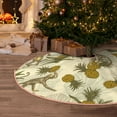 thumbnail image 6 of Daiia Monkeys and Pinealpples Drawing Merry Christmas Tree Skirt , Xmas Large Lace-up Tree Skirt, Santa Snowflakes Rustic Home Decorations New Year Party Farmhouse Decor-36", 6 of 7