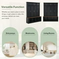 thumbnail image 4 of Euroco Versatile Hall Tree with 4 Hanging Hooks, Brown Wood Grain Bench, Entryway Cabinet with Open Compartments for Living Room and Hallway, 4 of 9