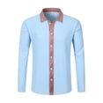 thumbnail image 1 of European Linen Long Sleeve Shirt with Ethnic Pattern Patchwork for Everyday Casual Wear Relaxed Fit Top for Spring and Autumn, 1 of 6