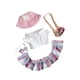 thumbnail image 5 of Ropa para muñecas de 15 cm, vestido para muñecas, ropa suave con pajarita, accesorios para muñecas de peluche JK Conjunto y sombrero, 5 of 8
