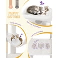 thumbnail image 3 of Hzuaneri Cat Tree, 66.9‑inch Tall Multi‑Level Indoor Cat Tower with Large Platforms, Cozy Condos, Big Hammock & Toy Balls, White, 3 of 8