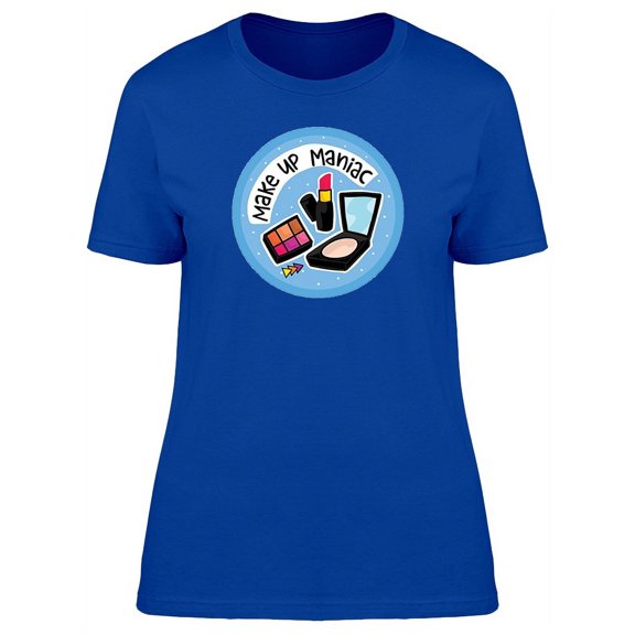 Make Up Maniac Fashion Doodles T-Shirt Women -Image by Shutterstock, Female XX-Large