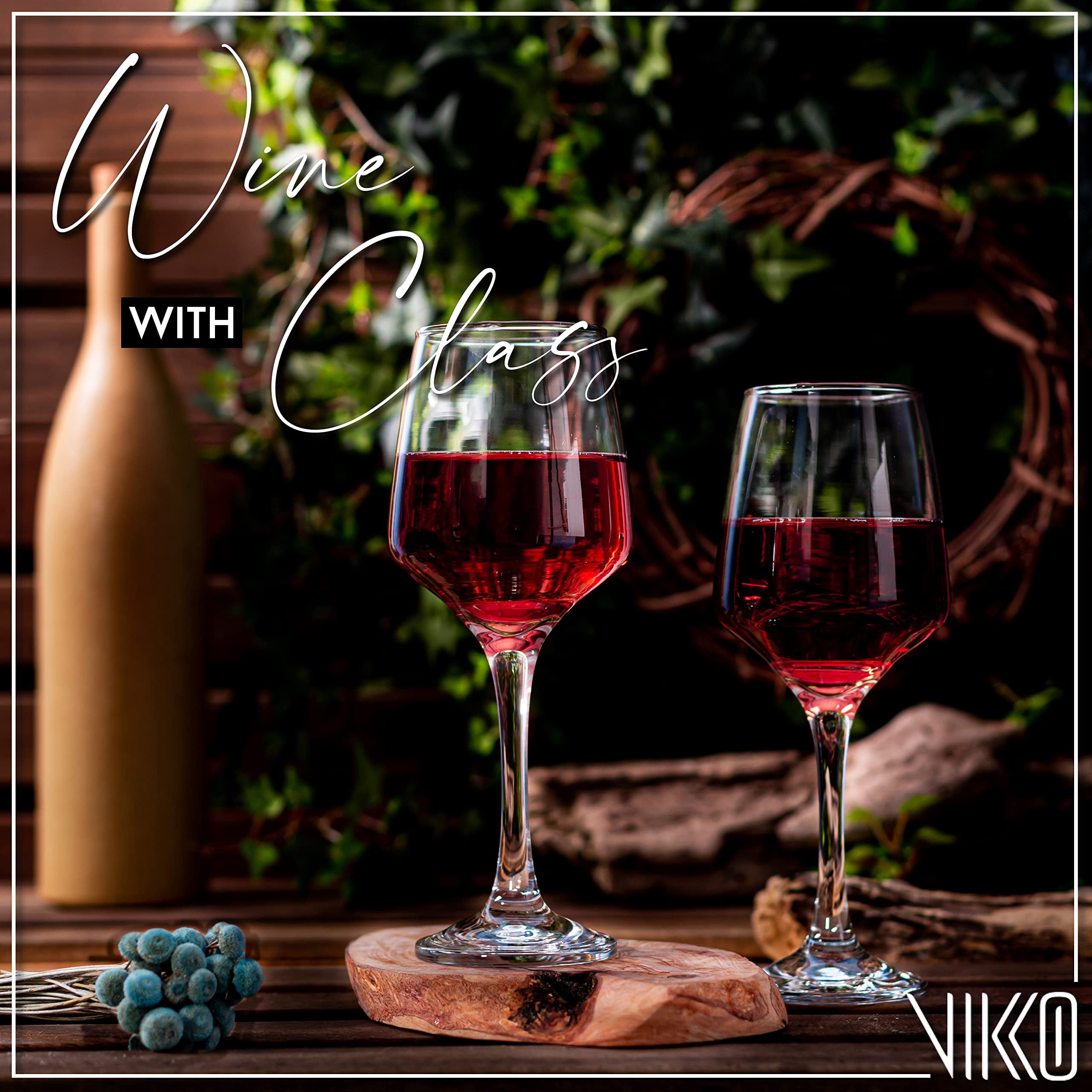 Madison 12.75 Ounce Wine Glasses, Beautifully Shaped - for Parties, Entertaining, and Everyday Use – Dishwasher Safe – Set of 12 Clear Glass Wine Glasses – 2.5” Diameter x 8.5” Tall
