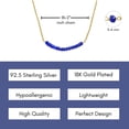 thumbnail image 3 of Lapis Lazuli Bar Necklace for Women – 925 Sterling Silver 18K Gold Plated Jewelry Gift for Women, September Birthstone Elegant Mother's Day Gifts, 3 of 9