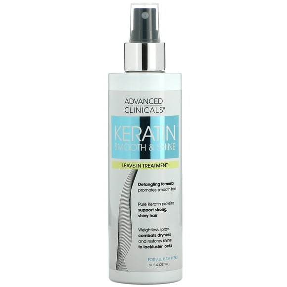 Advanced Clinicals, Keratin Smooth & Shine, Leave-In Treatment, 8 fl oz (237 ml)