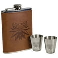 thumbnail image 1 of Dark Horse Comics 8 Ounce Faux Leather Witcher Deluxe Flask Set w/ Shot Glasses, 1 of 1