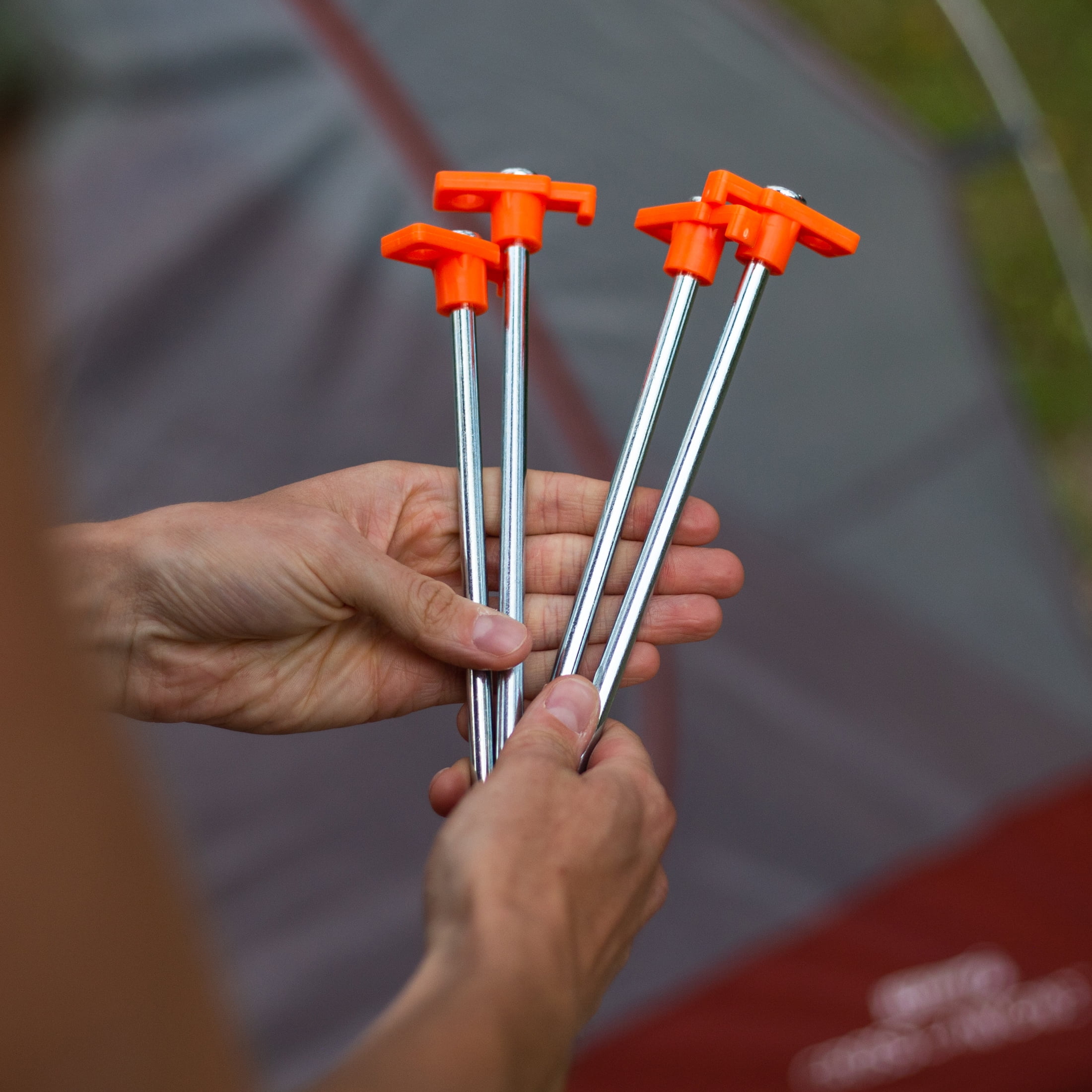 Coghlan's 10" Steel Nail Pegs 12-Pack,  Tent Stake For Hard Ground