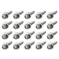 thumbnail image 1 of Uxcell Tornillos de Cabeza Pan M2x0.2'' Piezas de Acero al Carbono Color Plateado 20 pcs, 1 of 2