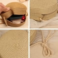 thumbnail image 6 of Shoulder Bags Handbag Knit Women Girl Rattan Woven Straw Bag Summer Beach Bag Straw Handbag KHAKI, 6 of 8