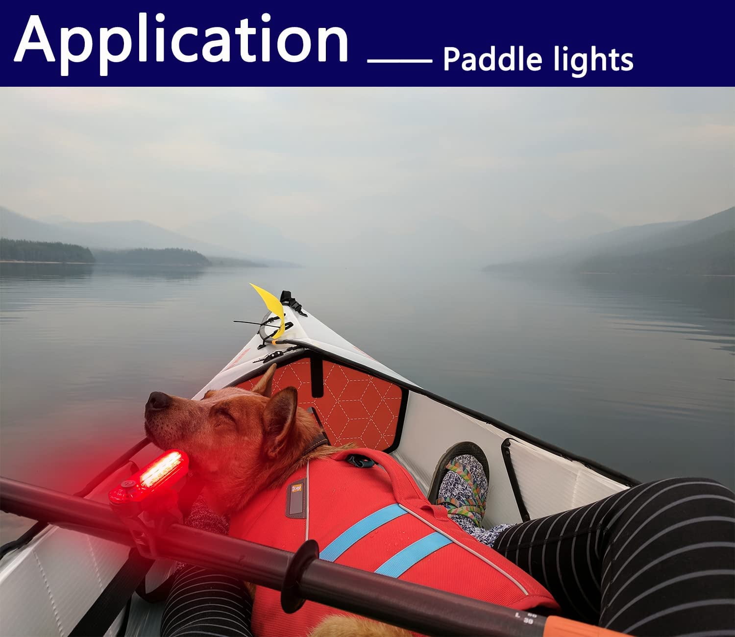 4Pack LED Navigation Lights Kit for Boat Kayak, Stern Light Battery 0perated, Easy Clip on for Night Kayaking, Boating, Canoeing, Paddle Board, Jet Ski, Dinghy, 2Pcs Safety Whistles