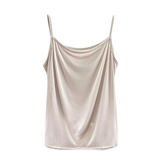 Lindreshi Tank Tops for Women Clearance Women's Round Neck Vest Thin Solid Sleeveless Bottom Shirt Slim Fitting and Slimming Top