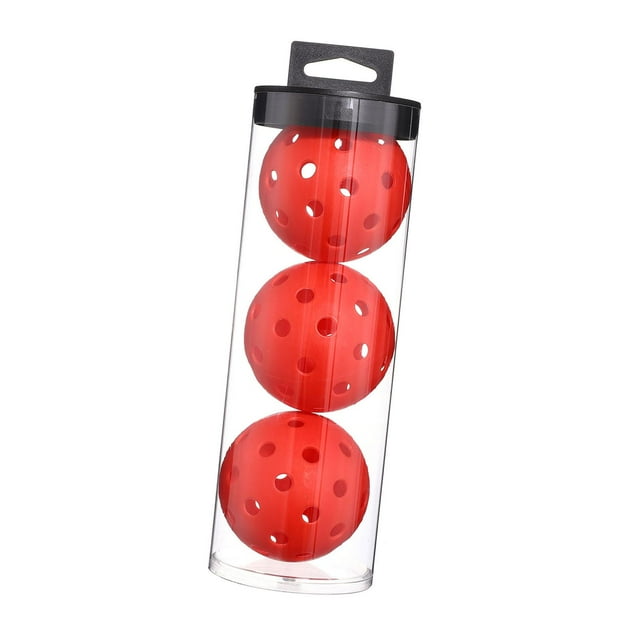 relayinert 3x Accessoires de Pickleball pour Tournoi en Extérieur et Intérieur Bleu Rouge 7.4cm