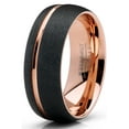 thumbnail image 2 of Metal Masters Mens Tungsten Carbide Ring Dome Sandblasted Black Rose Wedding Band 8mm, 2 of 4