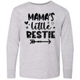 thumbnail image 3 of Inktastic Mama's Little Bestie with Arrow and Hearts Long Sleeve Youth T-Shirt, 3 of 5