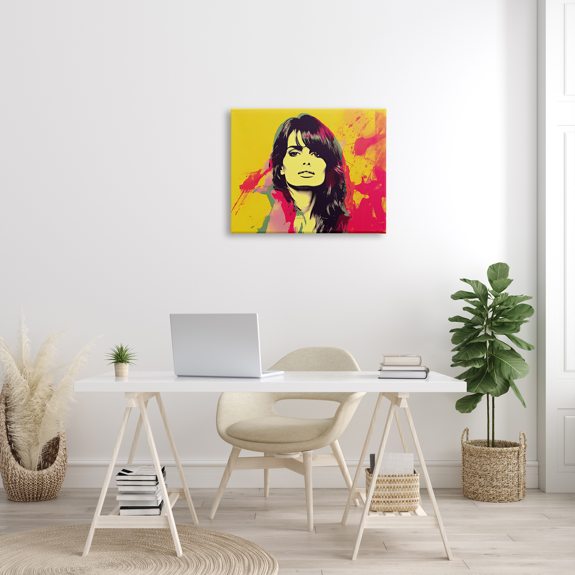 Stupell Industries Modern Penelope Cruz Abstract Painting Gallery Wrapped Canvas Print Wall Art, 30 x 24