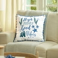 thumbnail image 2 of Summer Beach Themed Embroidered Decorative Pillow, 2 of 6