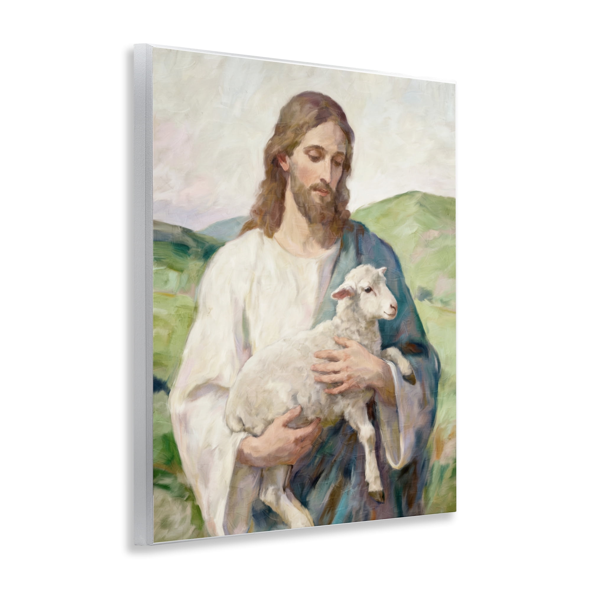 Stupell Industries Little Lamb & Spiritual Figure Wall Plaque Art, design by Kim Allen