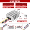 thumbnail image 2 of Convertidor de voltaje Nilight de 48 V/36 V a 12 V, 360 W, 30 A, carrito de golf, 2 of 9
