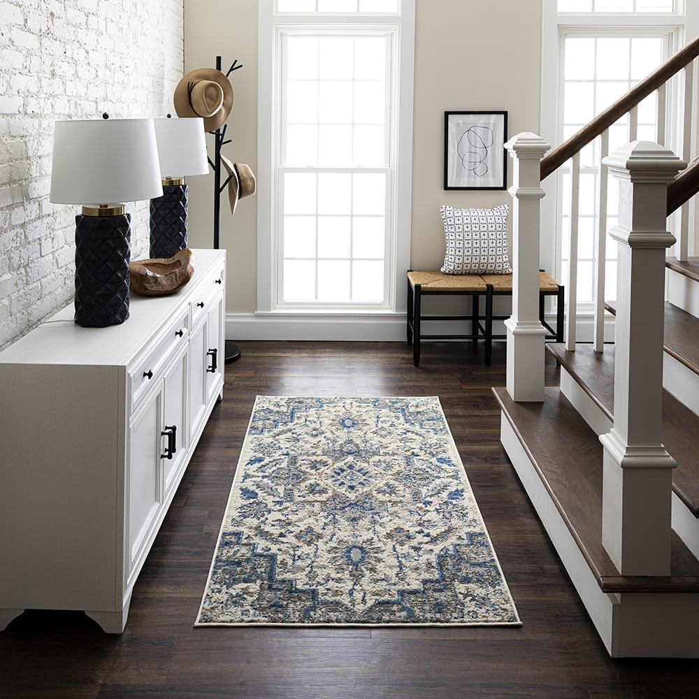 Mohawk Home Priam Indoor Woven Area Rug, Blue, 3'11" x 6'