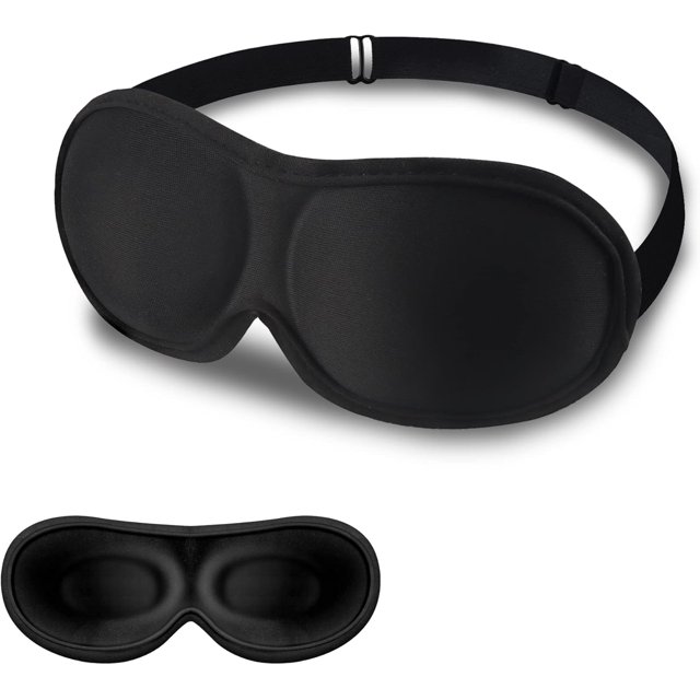Máscara para ojos NQ Máscara para dormir cómoda y liviana opaca transpirable con correas de hombro ajustables